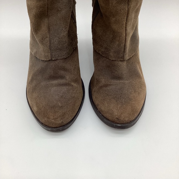 1834. Carlos Santana Brown Lace-Back Side Zip Boots Size 9.5 EUC - Picture 5 of 6